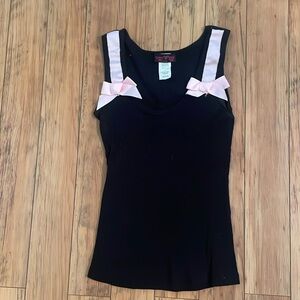 Black Tank Too w/ Pink Bows